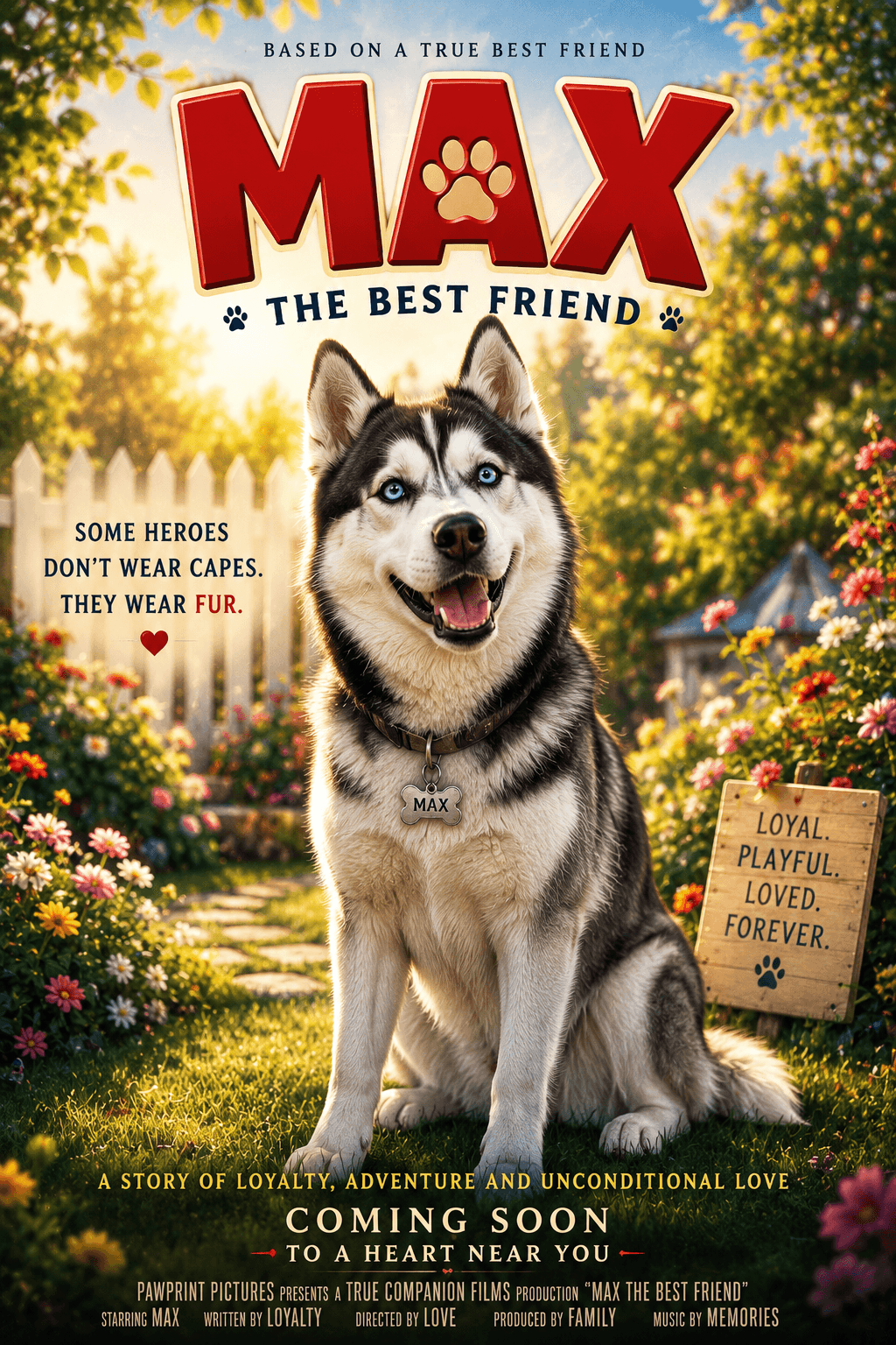 Max custom pet tribute poster